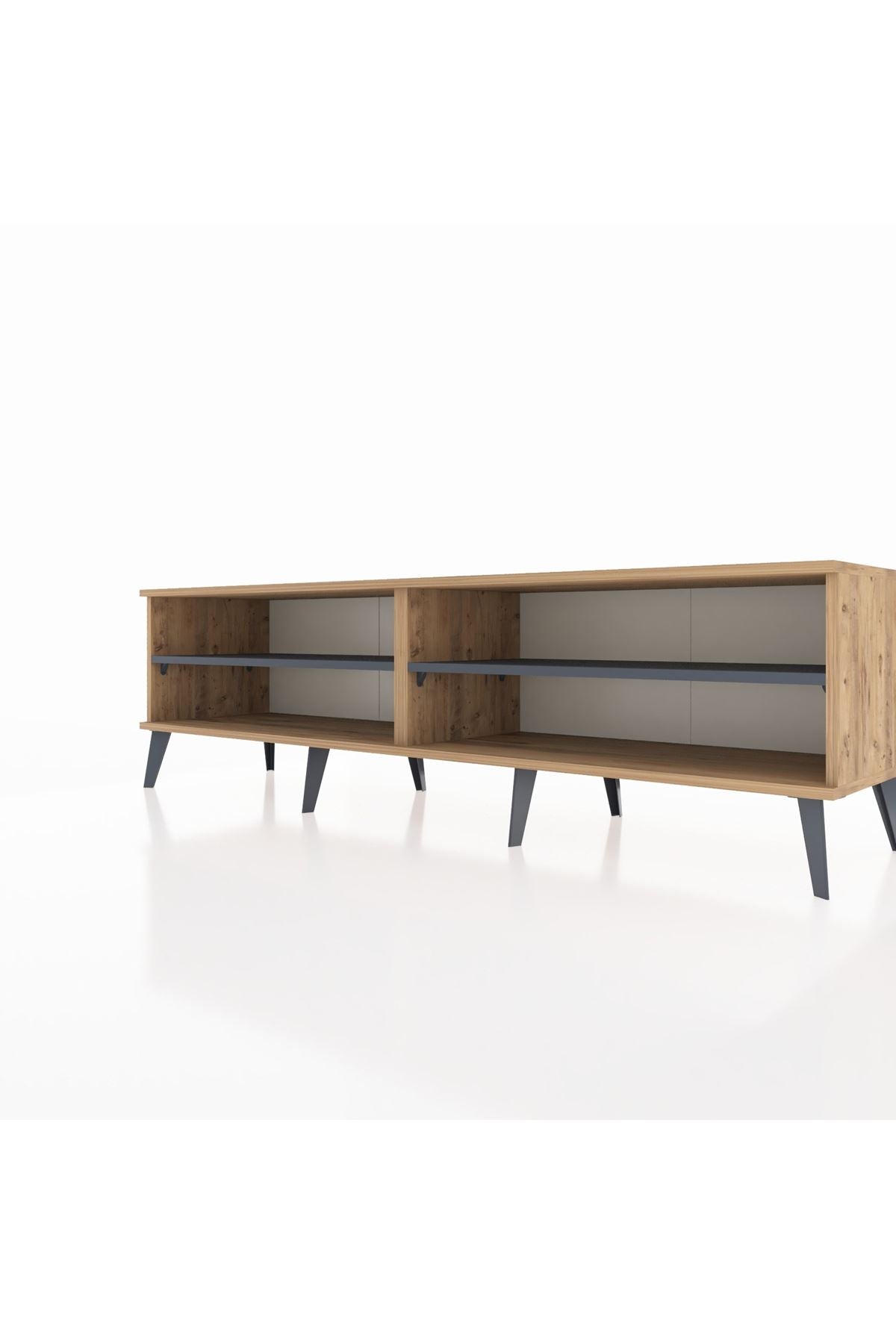 Hyperion TV Ünitesi 2 Raflı  176x44x51 Çam-Çam/Antrasit