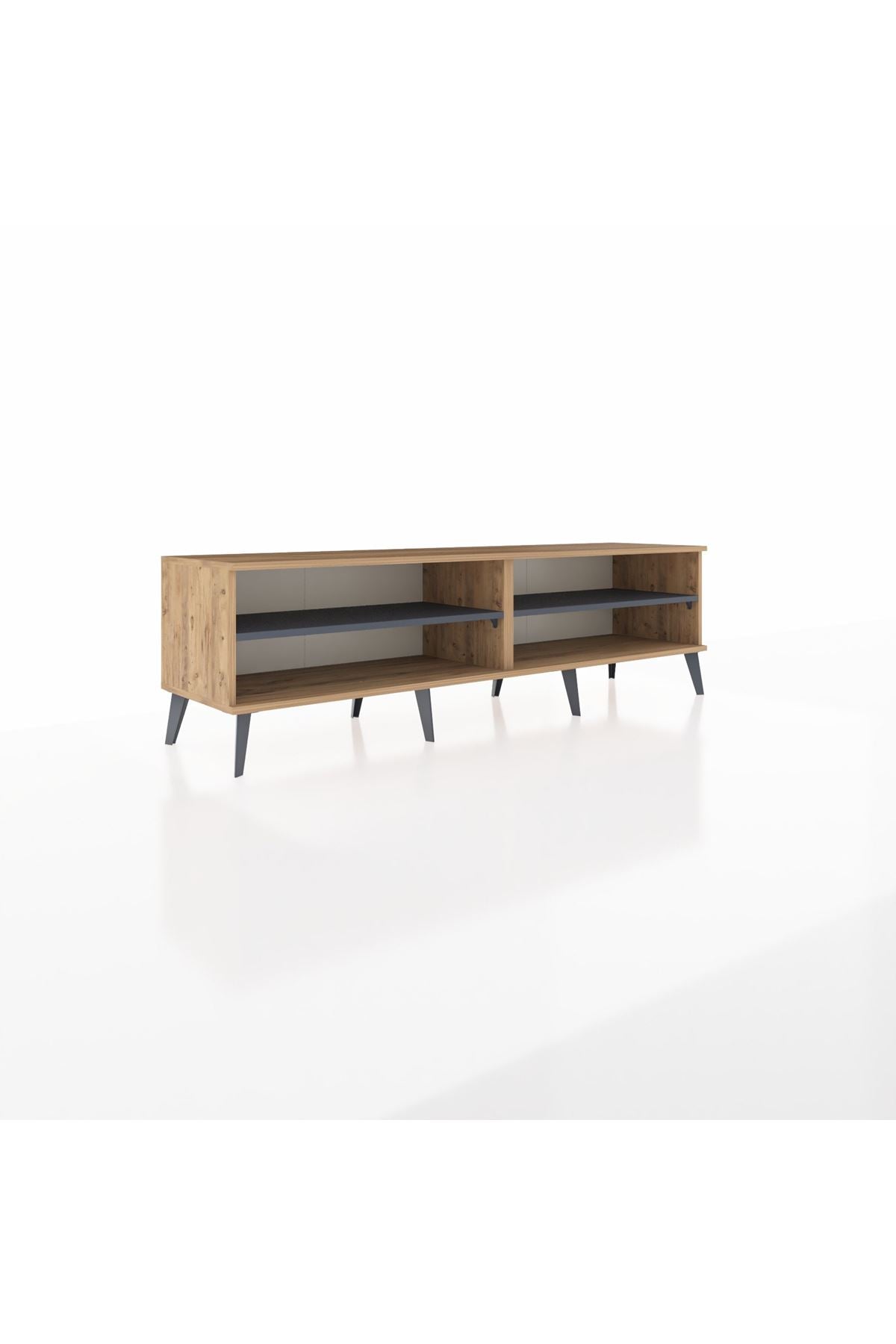 Hyperion TV Ünitesi 2 Raflı  176x44x51 Çam-Çam/Antrasit