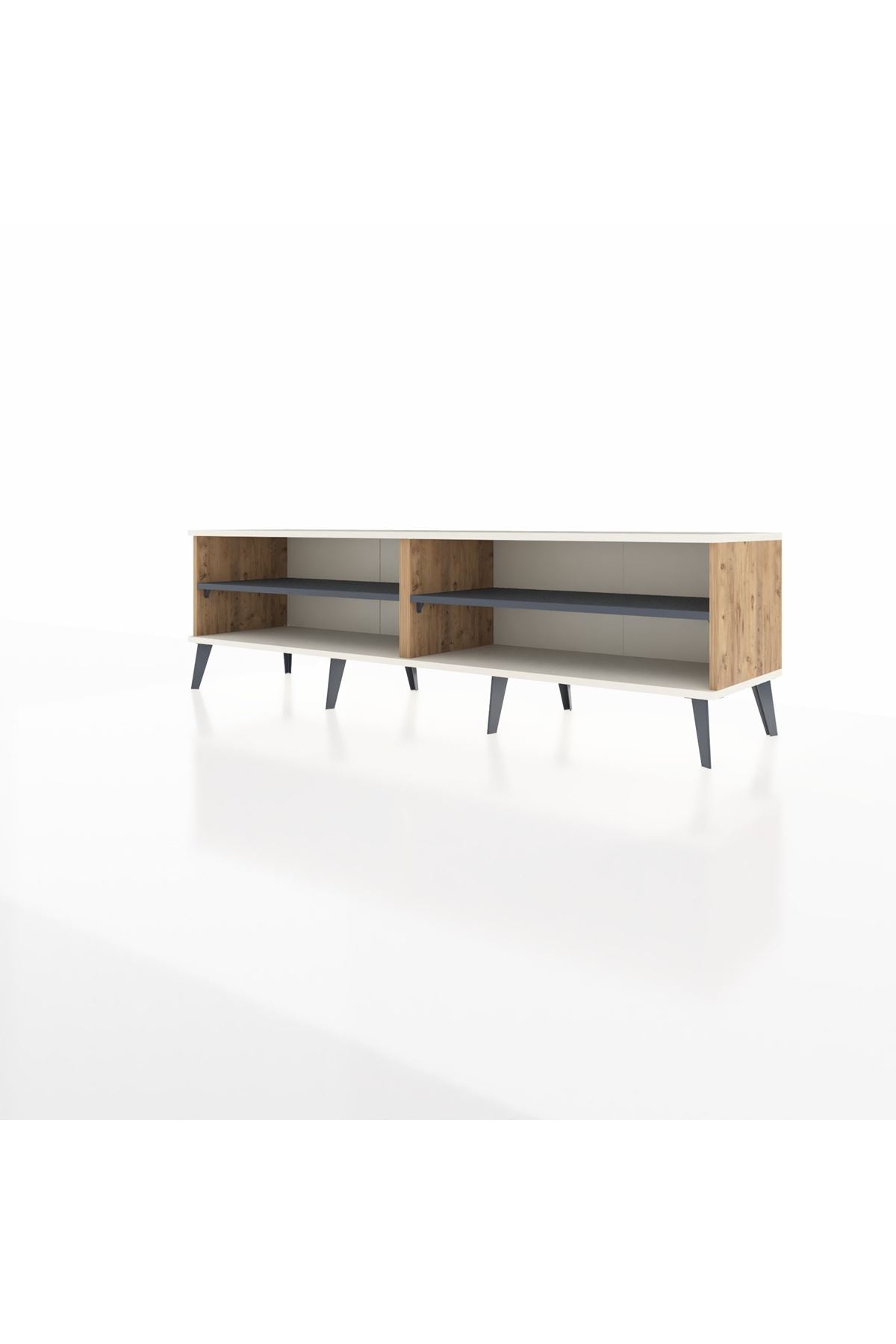 Hyperion TV Ünitesi 2 Raflı  176x44x51 Çam-Aytaşı/Antrasit