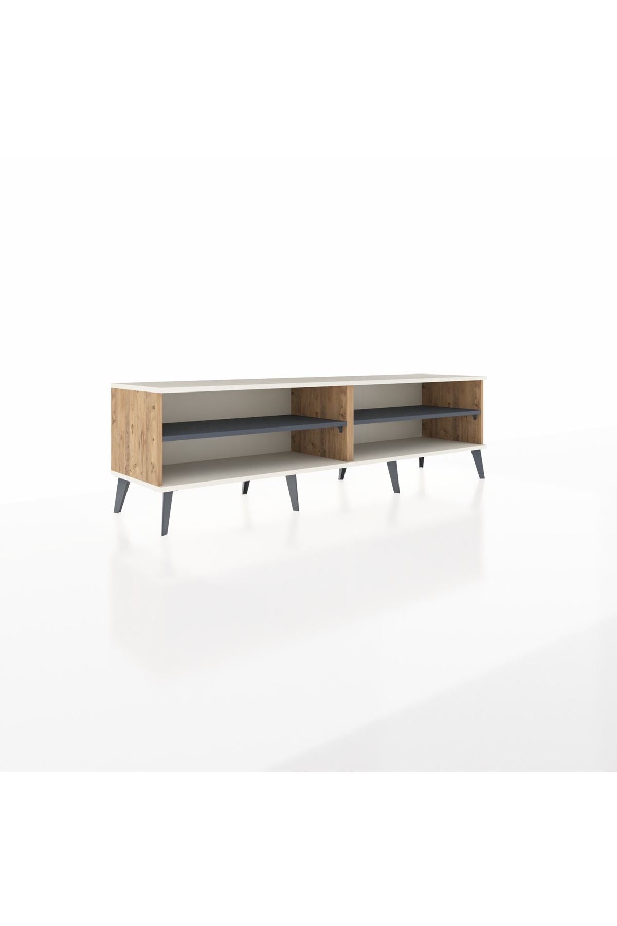 Hyperion TV Ünitesi 2 Raflı  176x44x51 Çam-Aytaşı/Antrasit