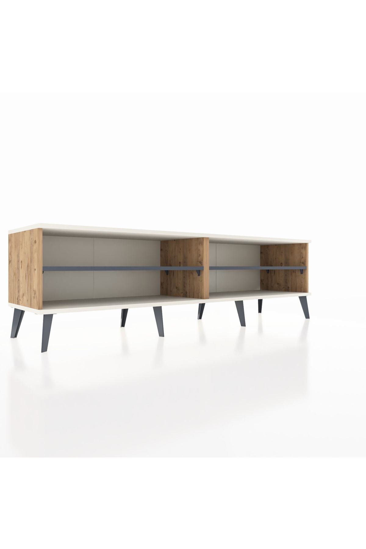 Hyperion TV Ünitesi 2 Raflı  176x44x51 Çam-Aytaşı/Antrasit