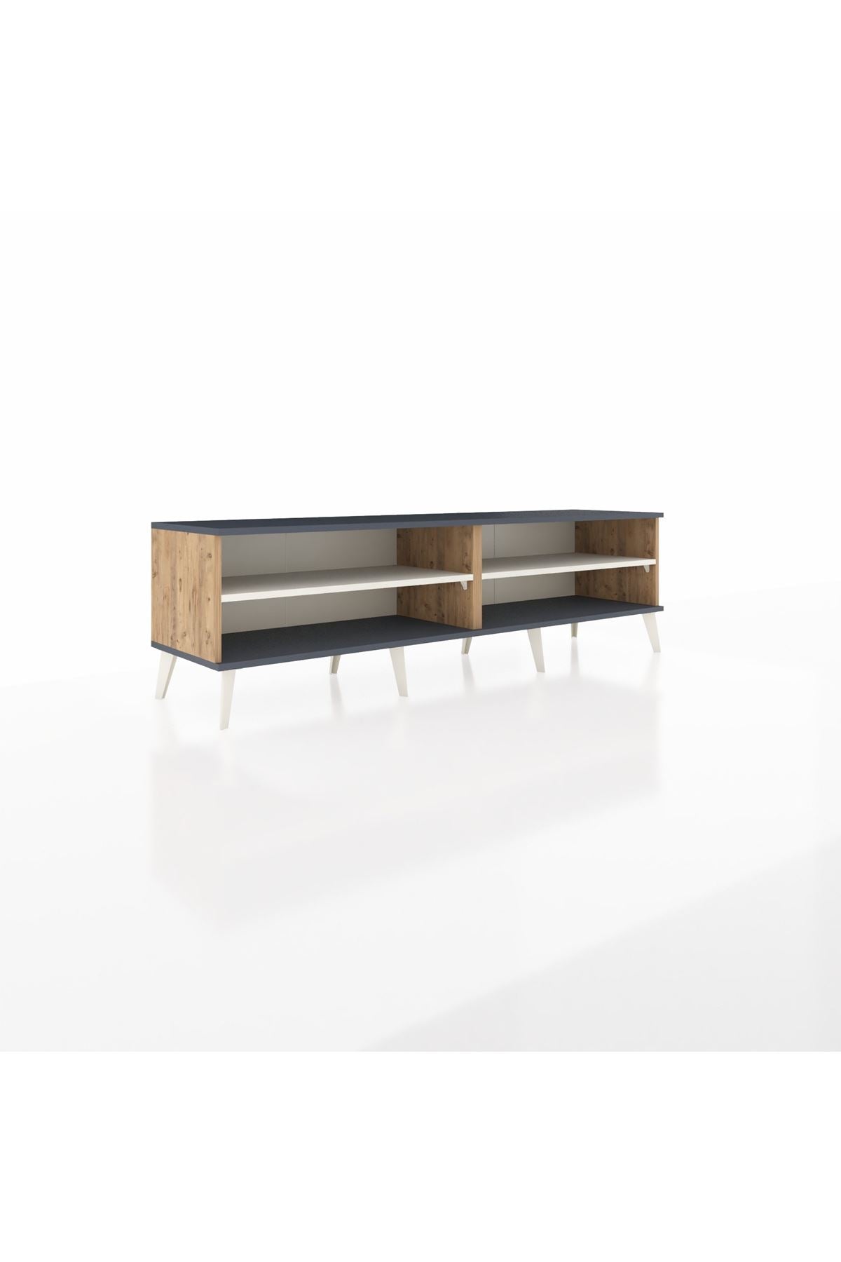 Hyperion TV Ünitesi 2 Raflı  176x44x51 Çam-Antrasit/Aytaşı