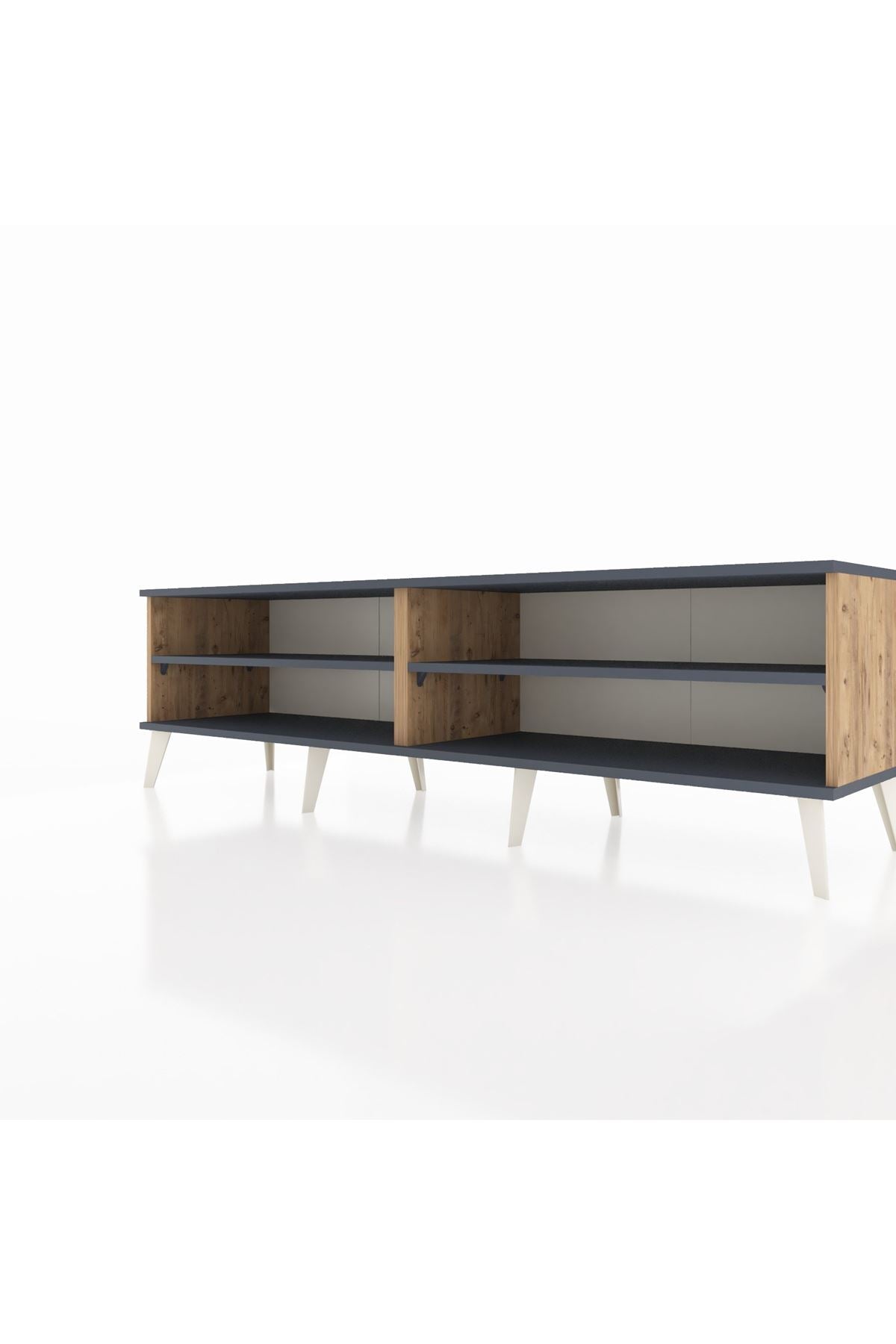 Hyperion TV Ünitesi 2 Raflı  176x44x51 Çam-Antrasit/Antrasit