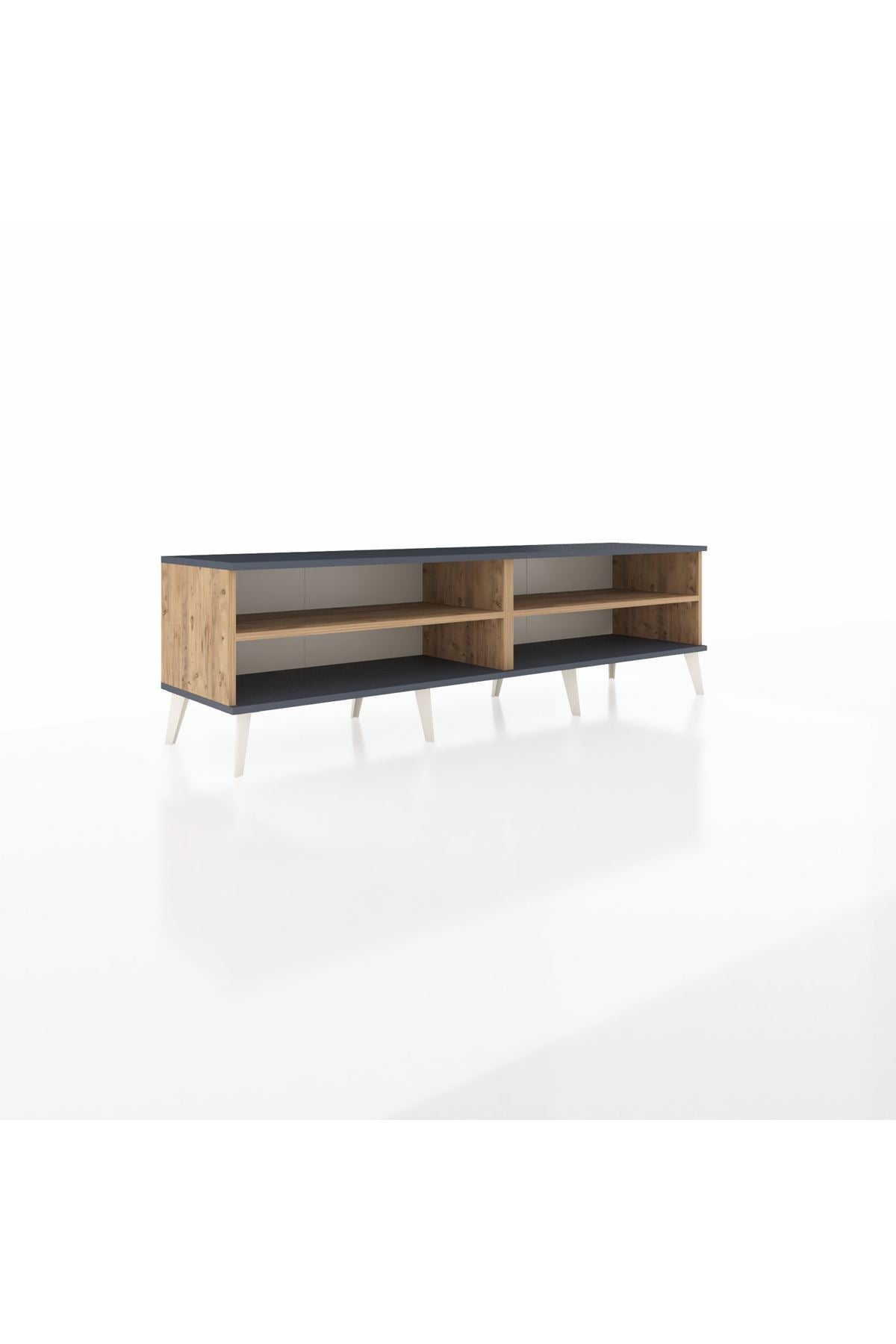 Hyperion TV Ünitesi 2 Raflı  176x44x51 Çam-Antrasit/Çam