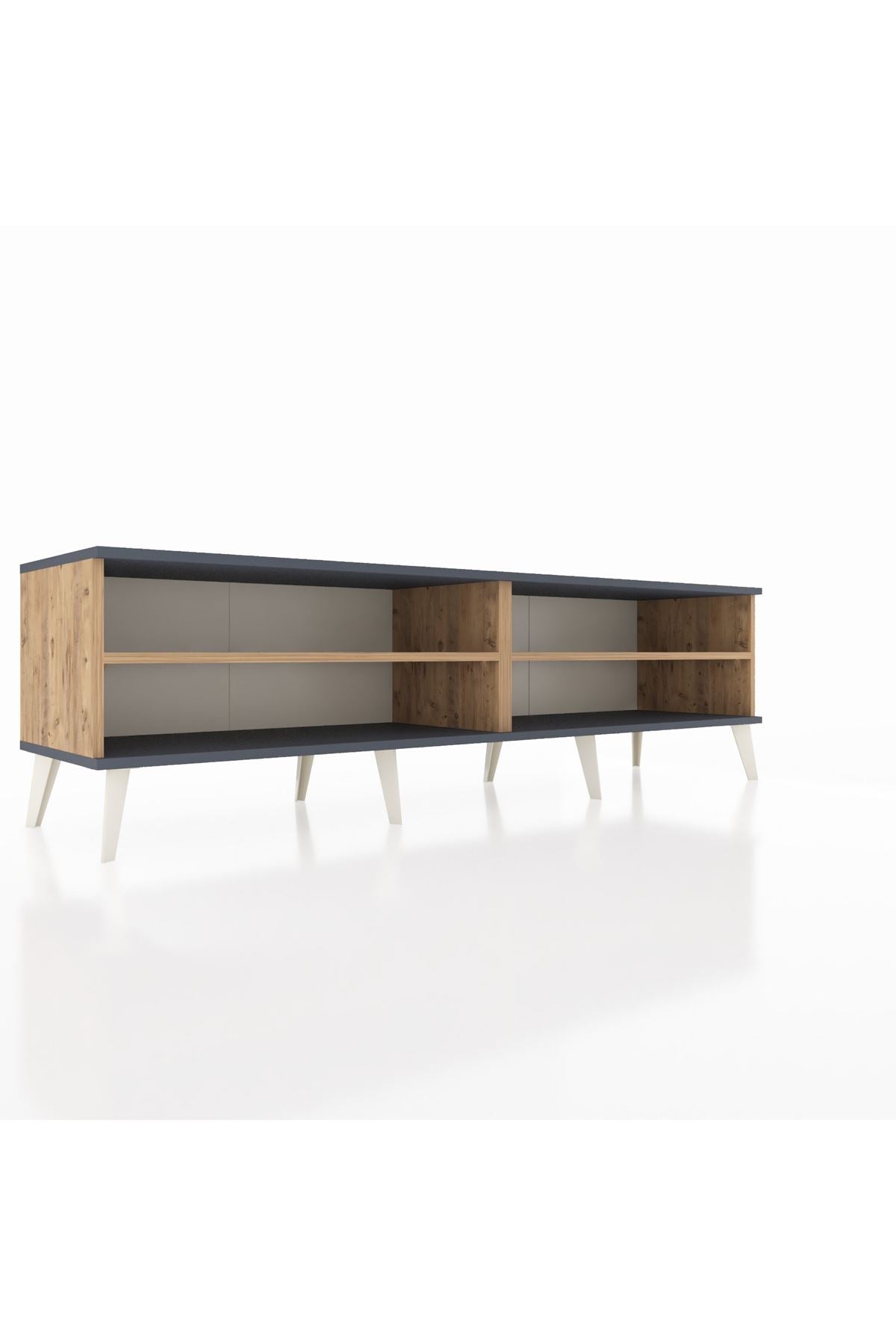 Hyperion TV Ünitesi 2 Raflı  176x44x51 Çam-Antrasit/Çam