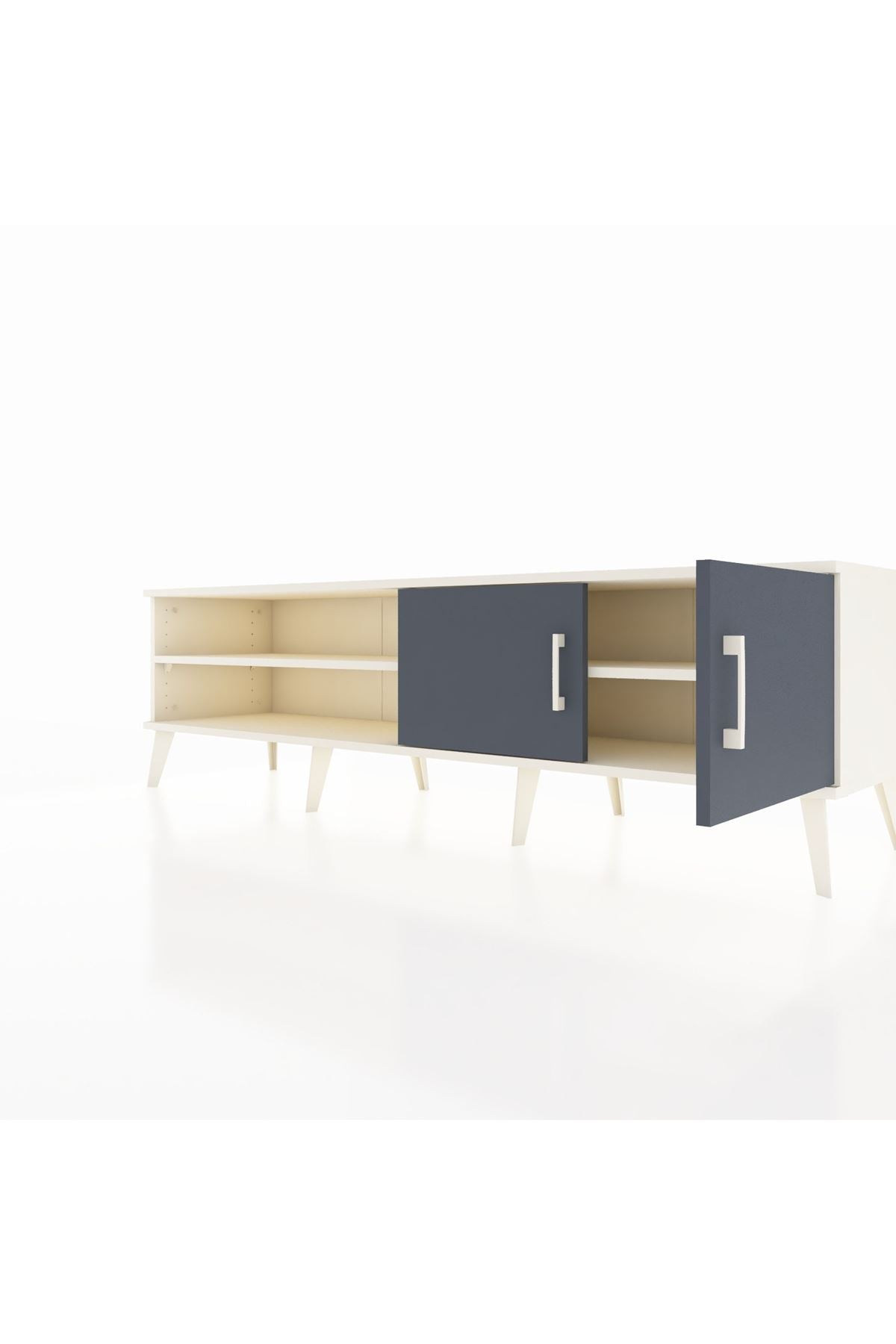 Hyperion TV Ünitesi 2 Raflı 2 Kapaklı 176x44x51 Aytaşı-Antrasit/Aytaşı