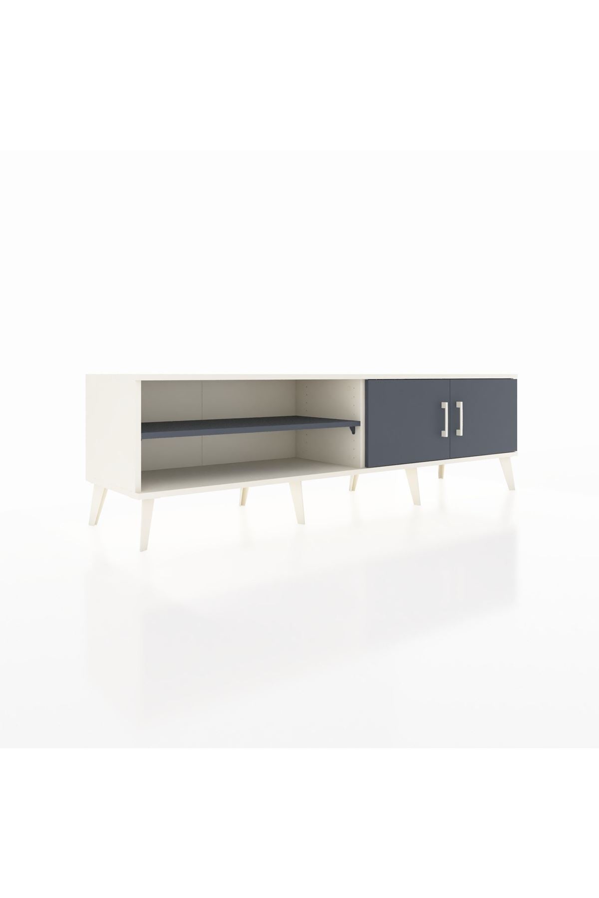 Hyperion TV Ünitesi 2 Raflı 2 Kapaklı 176x44x51 Aytaşı-Antrasit/Antrasit