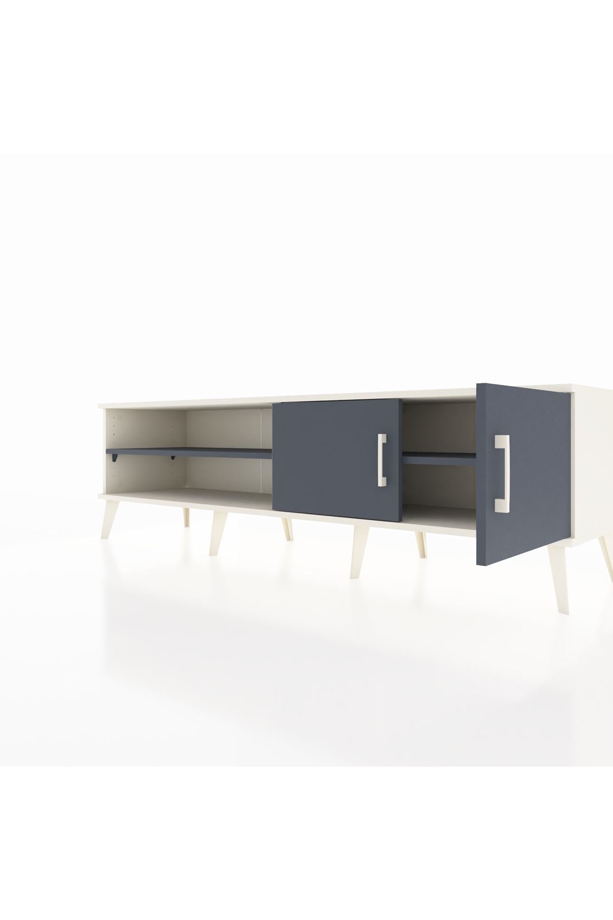 Hyperion TV Ünitesi 2 Raflı 2 Kapaklı 176x44x51 Aytaşı-Antrasit/Antrasit