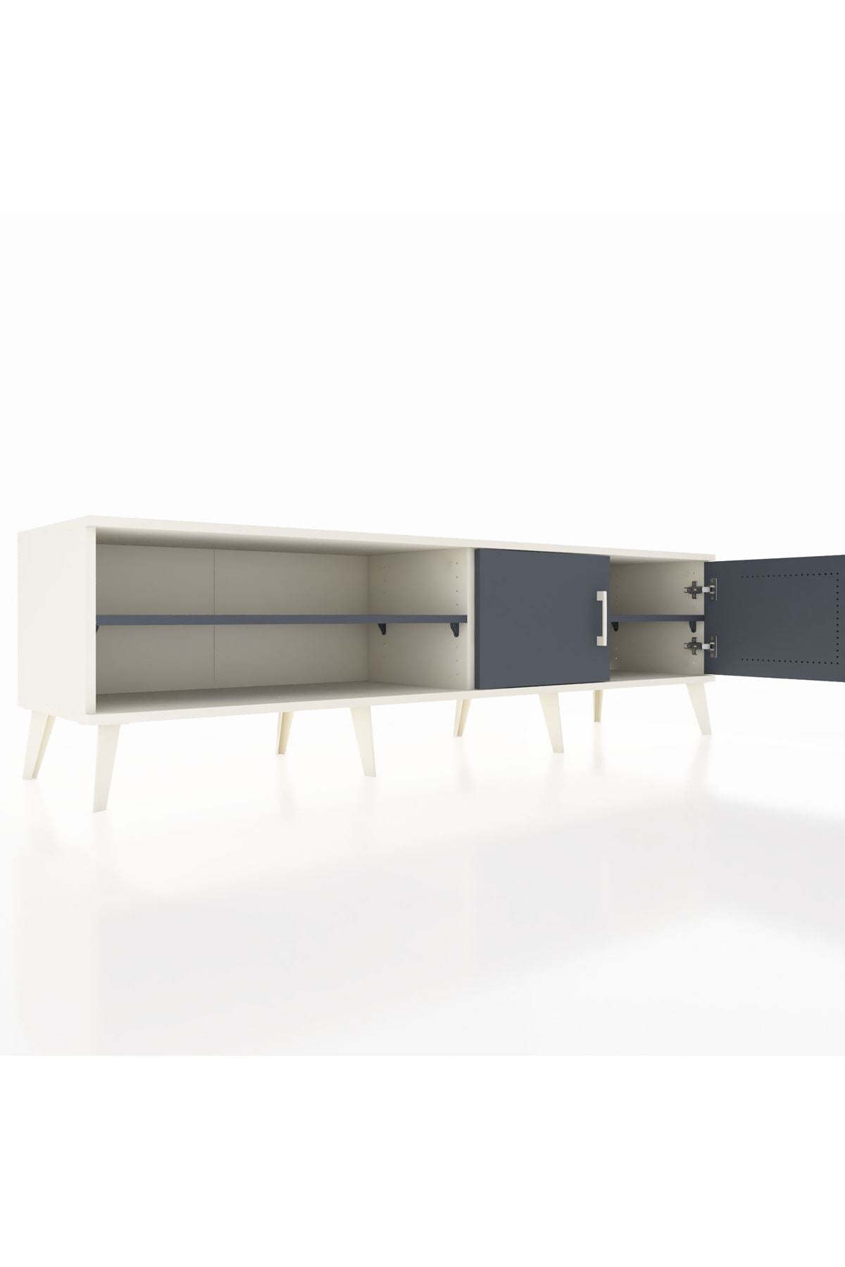 Hyperion TV Ünitesi 2 Raflı 2 Kapaklı 176x44x51 Aytaşı-Antrasit/Antrasit