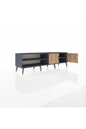 Hyperion TV Ünitesi 2 Raflı 2 Kapaklı 176x44x51 Antrasit-Çam/Antrasit