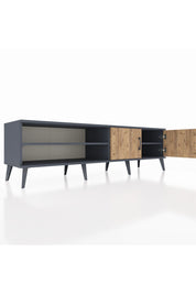 Hyperion TV Ünitesi 2 Raflı 2 Kapaklı 176x44x51 Antrasit-Çam/Antrasit