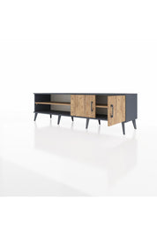Hyperion TV Ünitesi 2 Raflı 2 Kapaklı 176x44x51 Antrasit-Çam/Çam