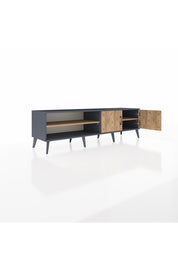 Hyperion TV Ünitesi 2 Raflı 2 Kapaklı 176x44x51 Antrasit-Çam/Çam