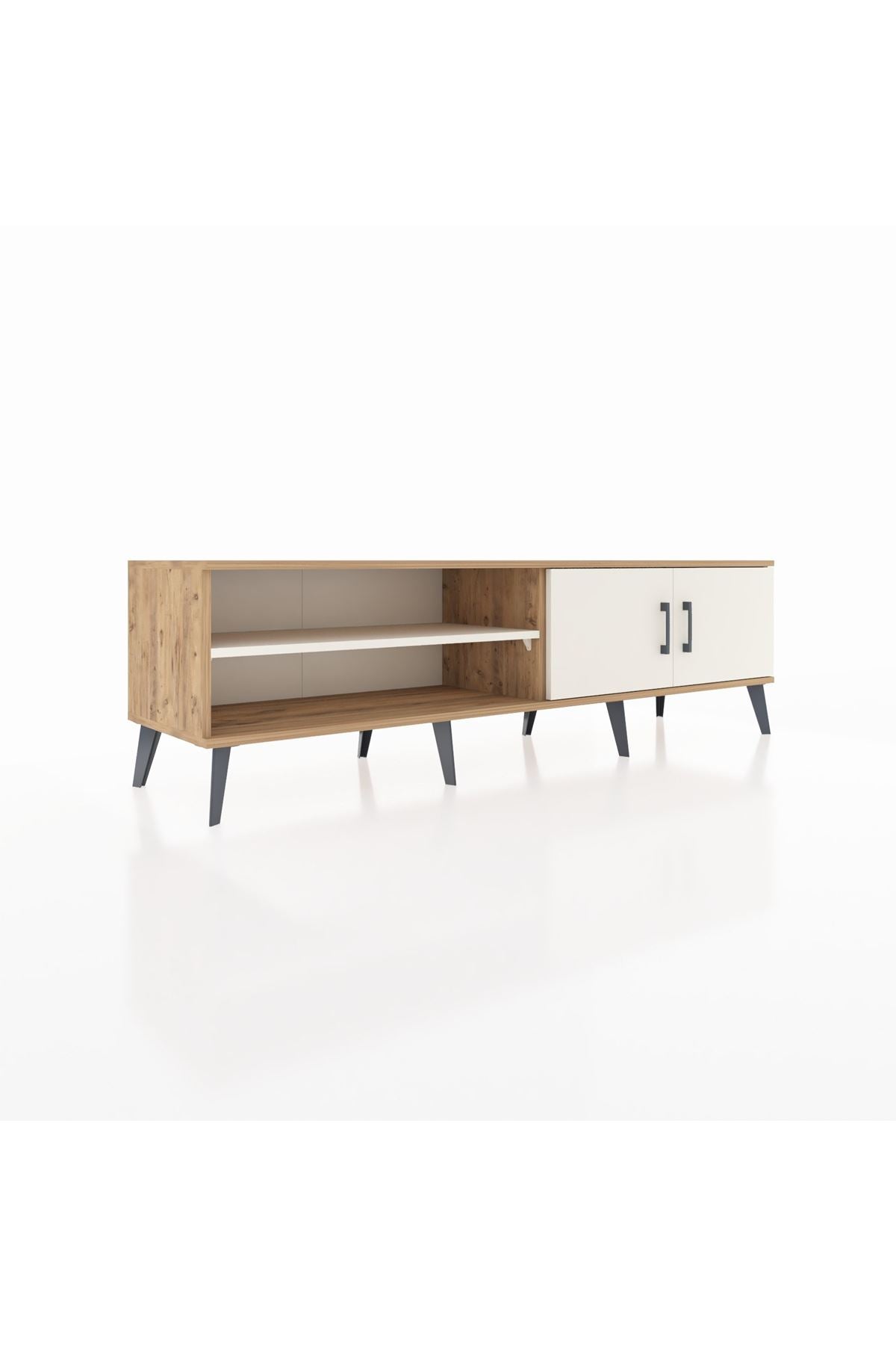 Hyperion TV Ünitesi 2 Raflı 2 Kapaklı 176x44x51 Çam-Aytaşı/Aytaşı