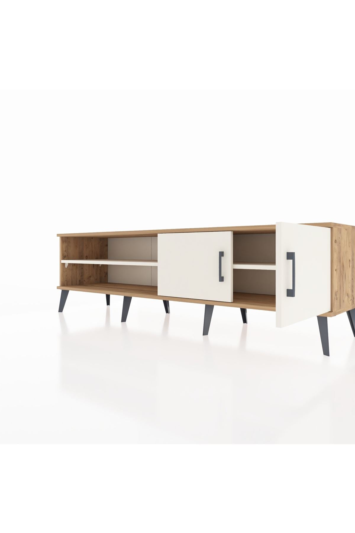 Hyperion TV Ünitesi 2 Raflı 2 Kapaklı 176x44x51 Çam-Aytaşı/Aytaşı