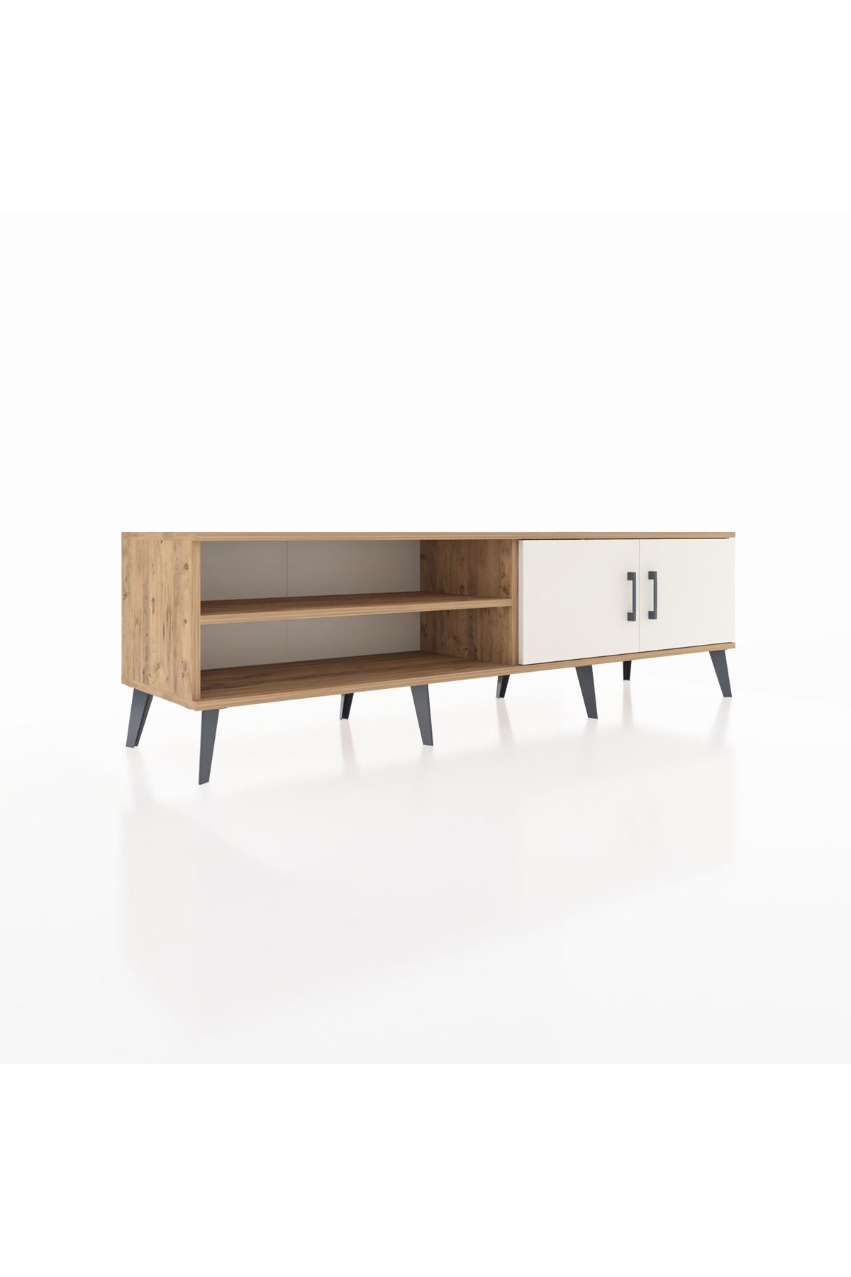 Hyperion TV Ünitesi 2 Raflı 2 Kapaklı 176x44x51 Çam-Aytaşı/Çam