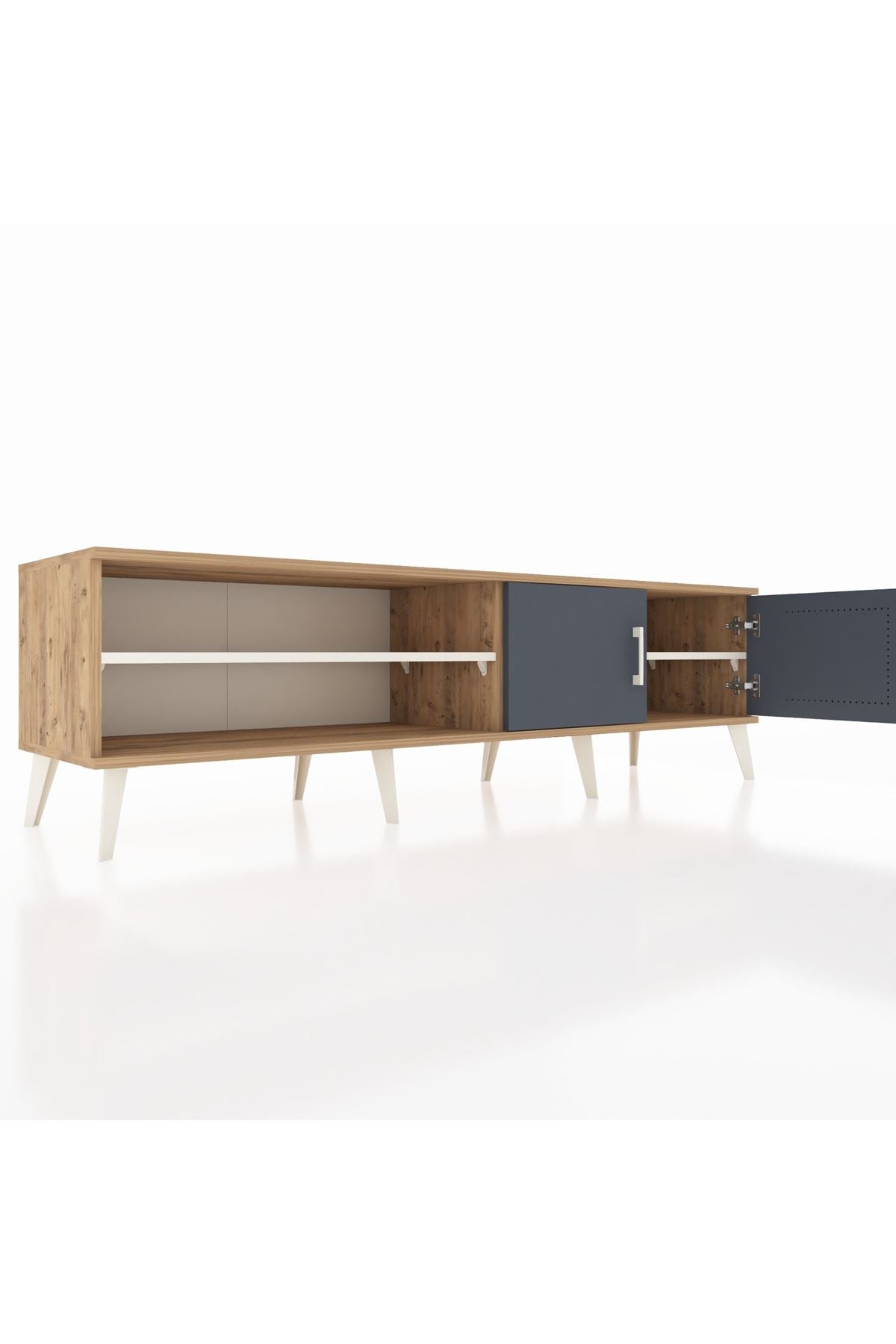 Hyperion TV Ünitesi 2 Raflı 2 Kapaklı 176x44x51 Çam-Antrasit/Aytaşı