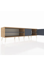 Hyperion TV Ünitesi 2 Raflı 2 Kapaklı 176x44x51 Çam-Antrasit/Antrasit