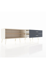 Hyperion TV Ünitesi Tek Raflı 2 Çekmeceli  176x44x51 Aytaşı-Çam/Antrasit