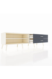 Hyperion TV Ünitesi Tek Raflı 2 Çekmeceli  176x44x51 Aytaşı-Aytaşı/Antrasit