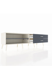 Hyperion TV Ünitesi Tek Raflı 2 Çekmeceli  176x44x51 Aytaşı-Antrasit/Antrasit