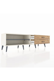 Hyperion TV Ünitesi Tek Raflı 2 Çekmeceli  176x44x51 Aytaşı-Antrasit/Çam