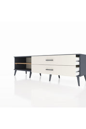 Hyperion TV Ünitesi Tek Raflı 2 Çekmeceli  176x44x51 Antrasit-Çam/Aytaşı