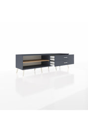 Hyperion TV Ünitesi Tek Raflı 2 Çekmeceli  176x44x51 Antrasit-Çam/Antrasit