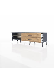 Hyperion TV Ünitesi Tek Raflı 2 Çekmeceli  176x44x51 Antrasit-Aytaşı/Çam