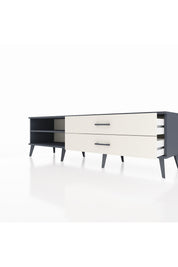 Hyperion TV Ünitesi Tek Raflı 2 Çekmeceli  176x44x51 Antrasit-Antrasit/Aytaşı