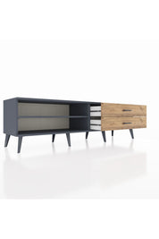 Hyperion TV Ünitesi Tek Raflı 2 Çekmeceli  176x44x51 Antrasit-Antrasit/Çam