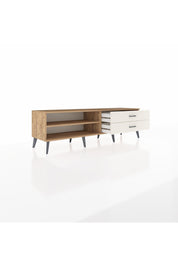 Hyperion TV Ünitesi Tek Raflı 2 Çekmeceli  176x44x51 Çam-Çam/Aytaşı