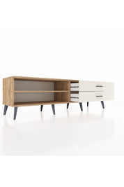 Hyperion TV Ünitesi Tek Raflı 2 Çekmeceli  176x44x51 Çam-Çam/Aytaşı