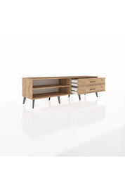 Hyperion TV Ünitesi Tek Raflı 2 Çekmeceli  176x44x51 Çam-Çam/Çam