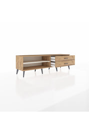 Hyperion TV Ünitesi Tek Raflı 2 Çekmeceli  176x44x51 Çam-Aytaşı/Çam