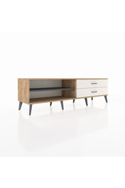 Hyperion TV Ünitesi Tek Raflı 2 Çekmeceli  176x44x51 Çam-Antrasit/Aytaşı