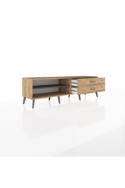 Hyperion TV Ünitesi Tek Raflı 2 Çekmeceli  176x44x51 Çam-Antrasit/Çam