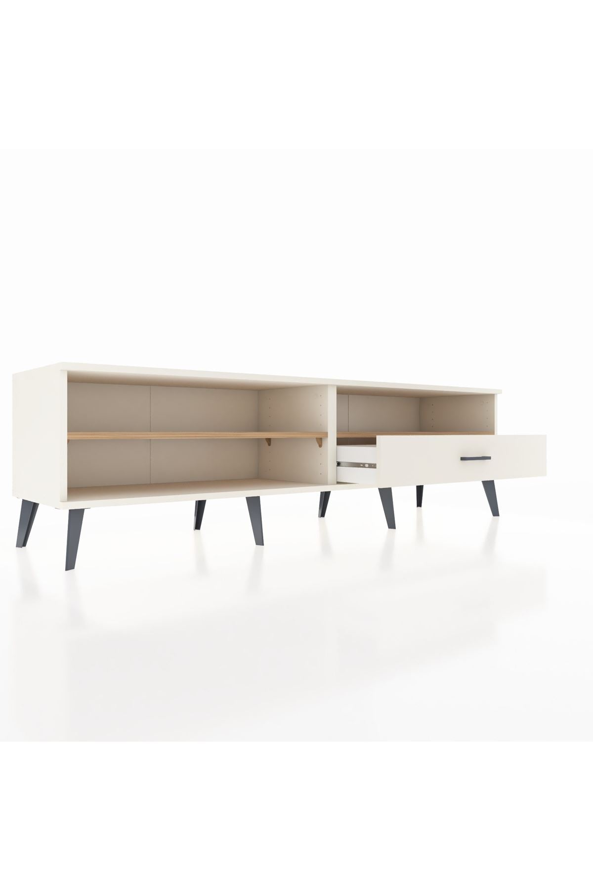 Hyperion TV Ünitesi 2 Raflı Tek Çekmeceli  176x44x51 Aytaşı-Çam/Aytaşı