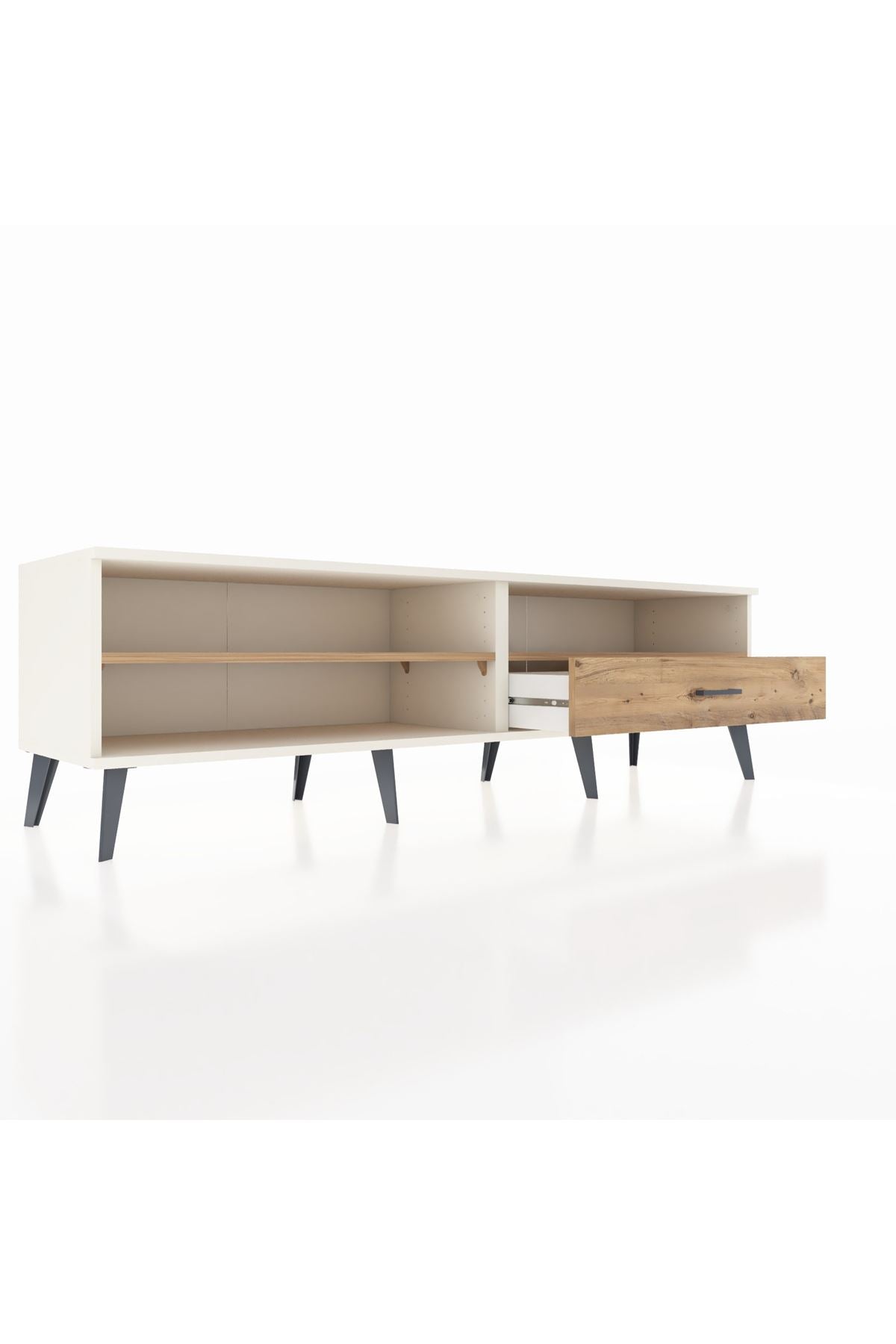 Hyperion TV Ünitesi 2 Raflı Tek Çekmeceli  176x44x51 Aytaşı-Çam/Çam