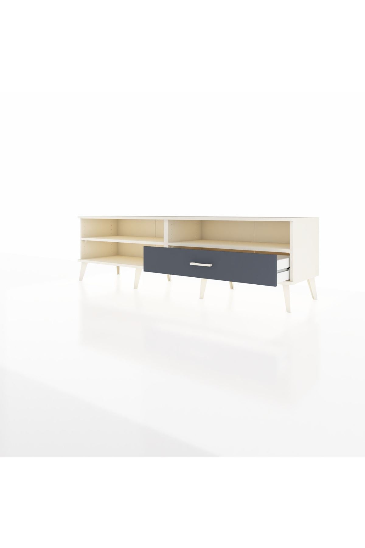 Hyperion TV Ünitesi 2 Raflı Tek Çekmeceli  176x44x51 Aytaşı-Aytaşı/Antrasit