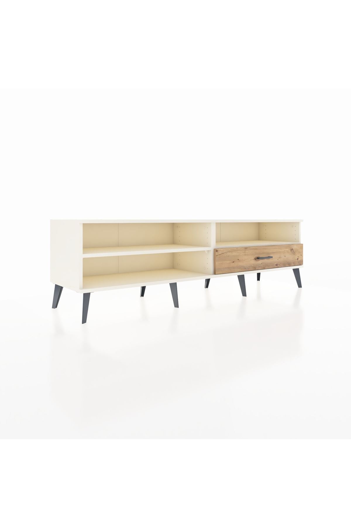 Hyperion TV Ünitesi 2 Raflı Tek Çekmeceli  176x44x51 Aytaşı-Aytaşı/Çam