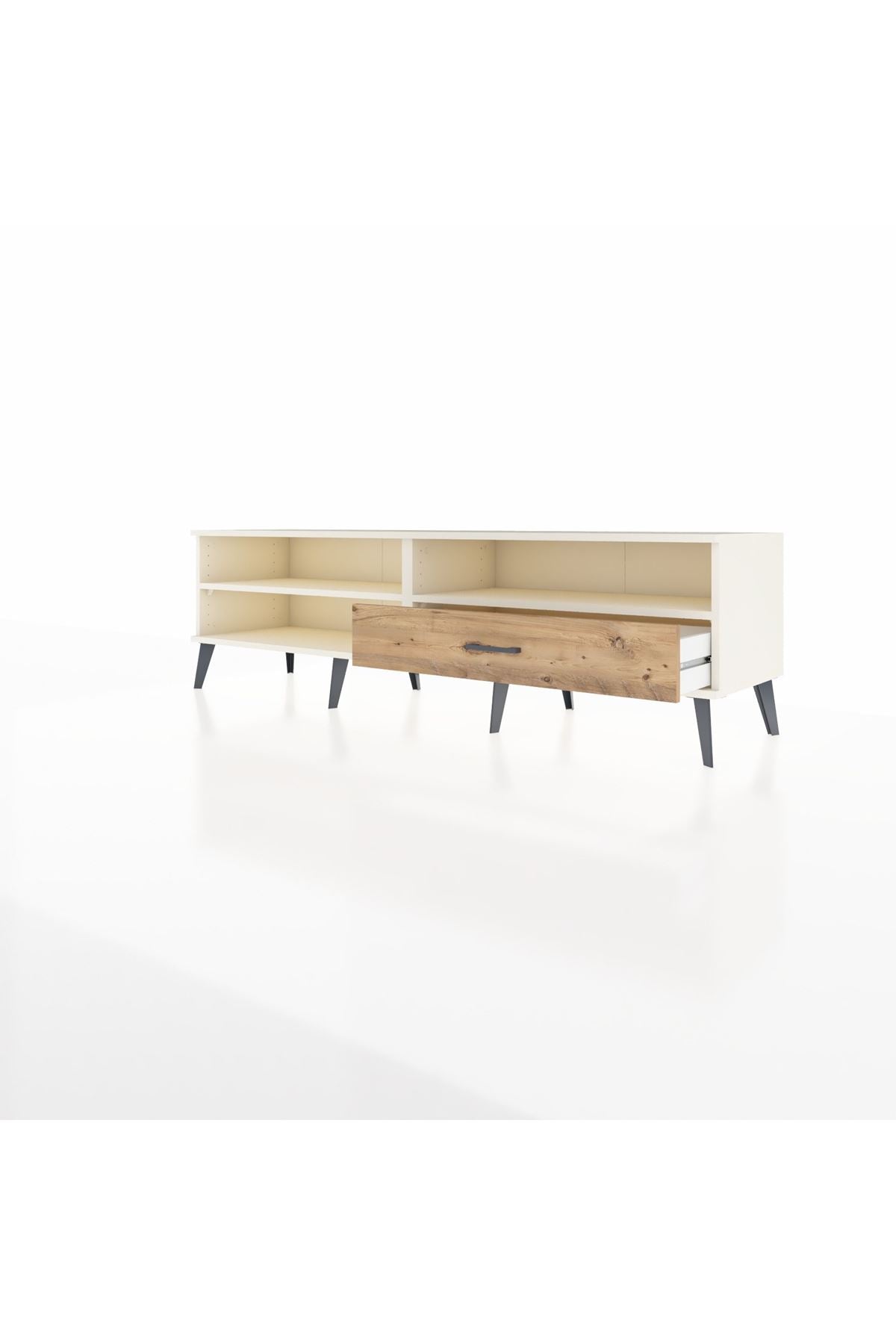 Hyperion TV Ünitesi 2 Raflı Tek Çekmeceli  176x44x51 Aytaşı-Aytaşı/Çam