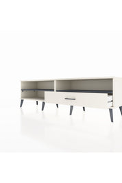 Hyperion TV Ünitesi 2 Raflı Tek Çekmeceli  176x44x51 Aytaşı-Antrasit/Aytaşı