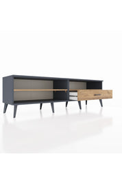 Hyperion TV Ünitesi 2 Raflı Tek Çekmeceli  176x44x51 Antrasit-Çam/Çam