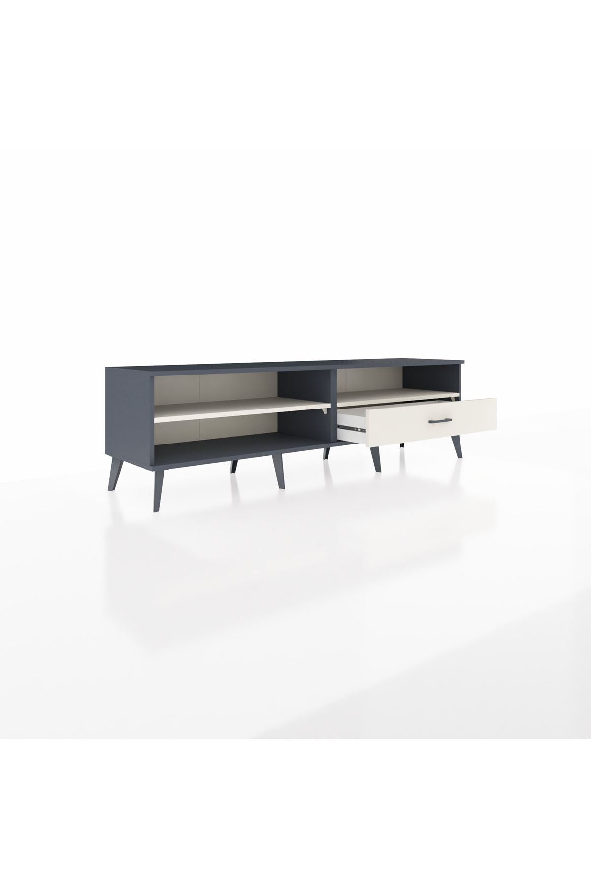 Hyperion TV Ünitesi 2 Raflı Tek Çekmeceli  176x44x51 Antrasit-Aytaşı/Aytaşı