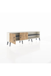 Arges TV Ünitesi 2 Raflı 2 Kapaklı 176x30x51 Aytaşı-Çam/Antrasit