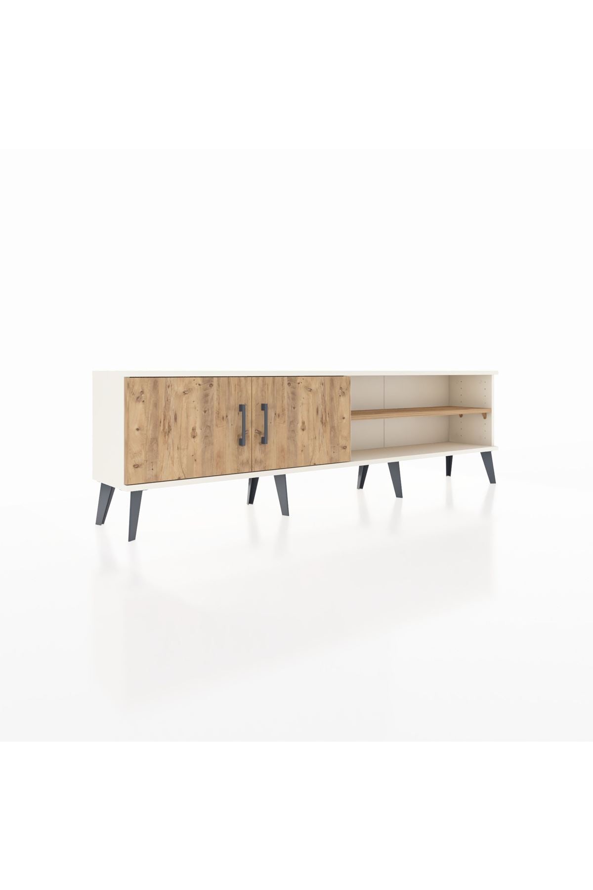 Arges TV Ünitesi 2 Raflı 2 Kapaklı 176x30x51 Aytaşı-Çam/Çam