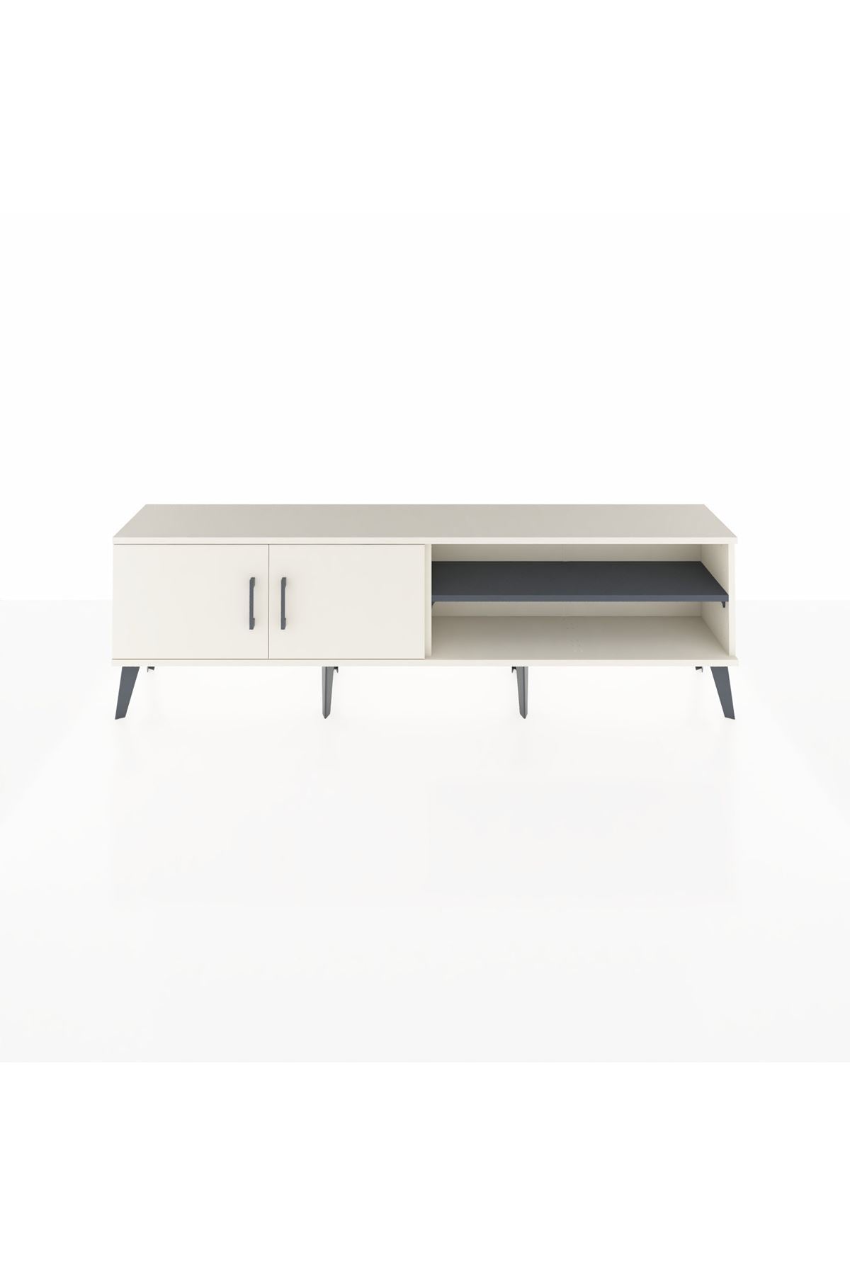 Arges TV Ünitesi 2 Raflı 2 Kapaklı 176x30x51 Aytaşı-Aytaşı/Antrasit