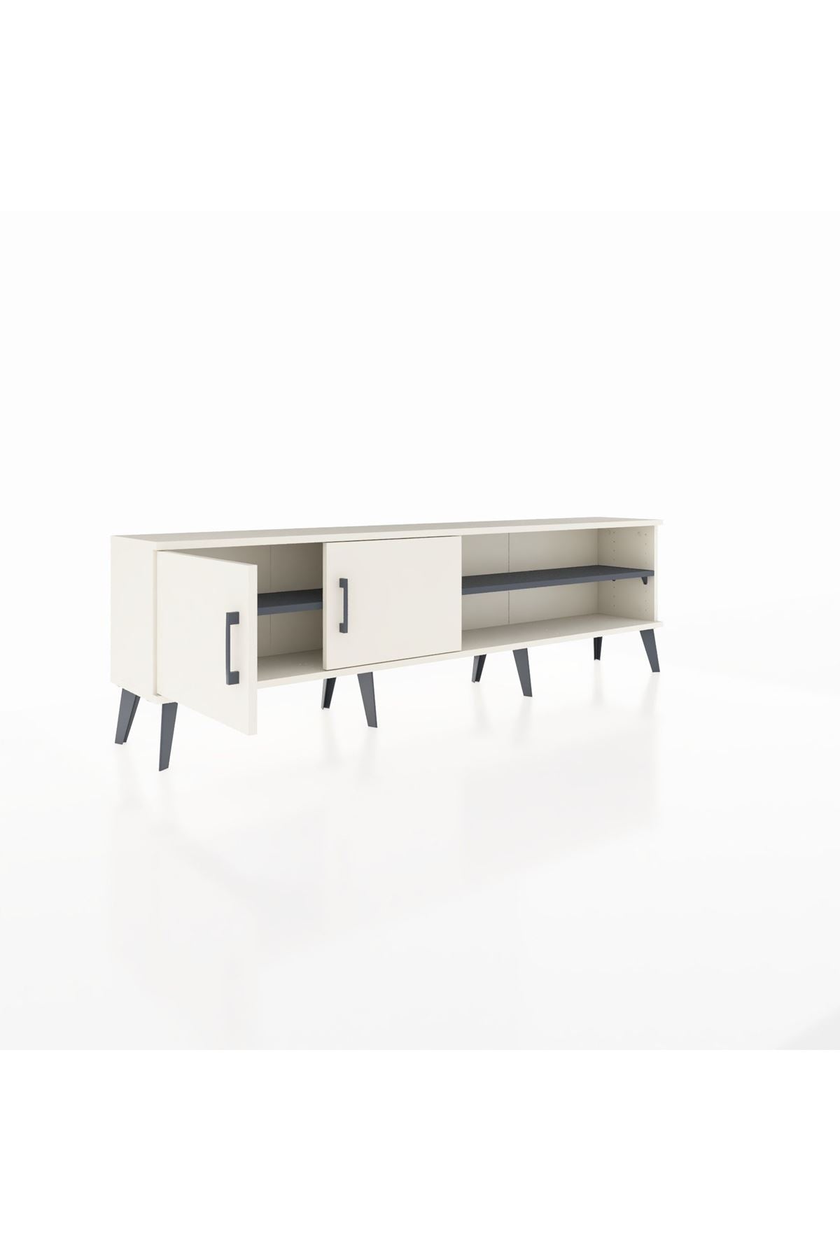 Arges TV Ünitesi 2 Raflı 2 Kapaklı 176x30x51 Aytaşı-Aytaşı/Antrasit