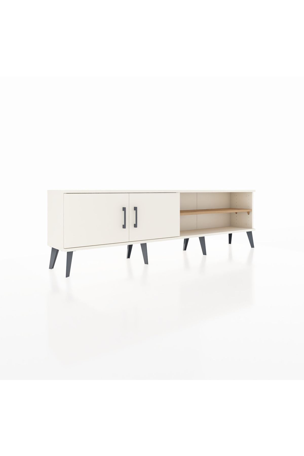 Arges TV Ünitesi 2 Raflı 2 Kapaklı 176x30x51 Aytaşı-Aytaşı/Çam